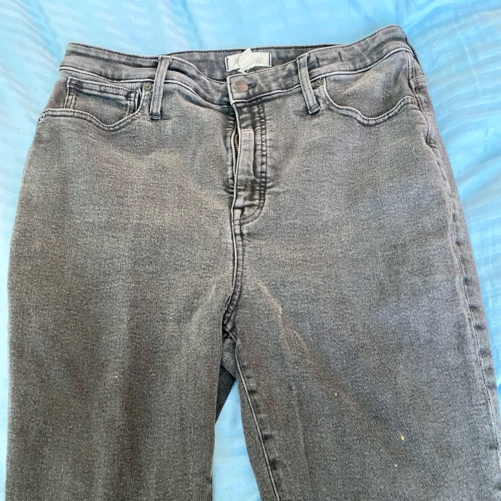 Madewell women’s curvy high rise skinny jeans 33T faded black